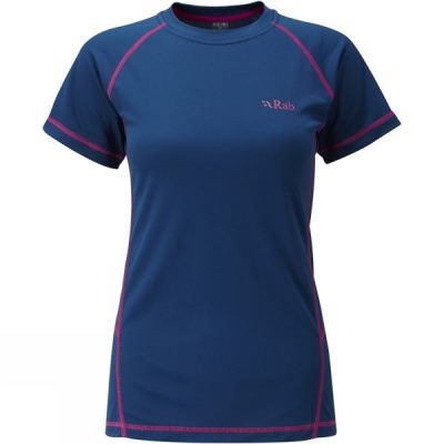 Tee Rab Dryflo 120 Manga Corta Mujer - Azules Oscuro - Chile UGK739482